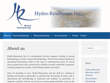 Tablet Screenshot of hydroressources.com